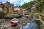 River mouth at Staithes Yorkshire by Rosemary Harris.jpg